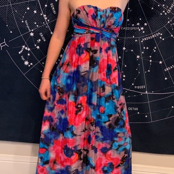 Floral Strapless Gown - Picture 2 of 5